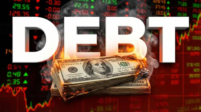 Debt burning money in market