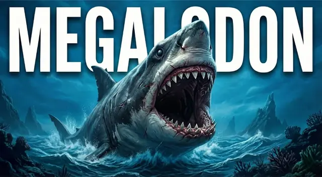 Megalodon attacking ocean surface